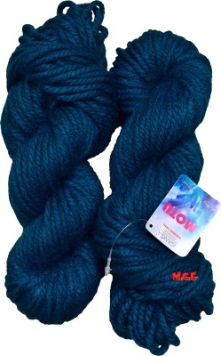 M.G Enterprise Ganga Knitting Yarn Thick Chunky Wool, Motu Airforce Blue For Knitting Needles