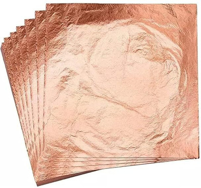 GOLD LEAFING HUB ArtMetal Copper Leaf Sheet 8 × 8 Inch – Pack of 25