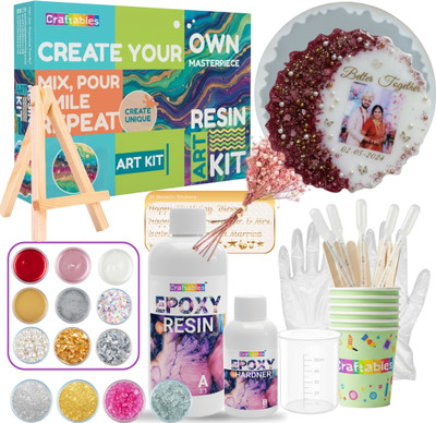 Craftables Resin art Photo Frame Making Kit | With 320g Clear Resin
