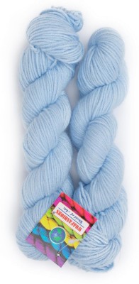 WOAFASHIONS Aster Acrylic Viscose Hand Knitting & Crochet Yarn (Winter Blue) (Hanks-150gms)