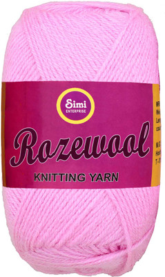 Simi Enterprise Rosewool Pink 200 gms Wool Ball Hand knitting wool- Art-FIH