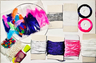 KHUSHA CREATIONS DIY Dream Catcher Making Kit With Laces/Hobby Craft/Make Your Dreamcatcher