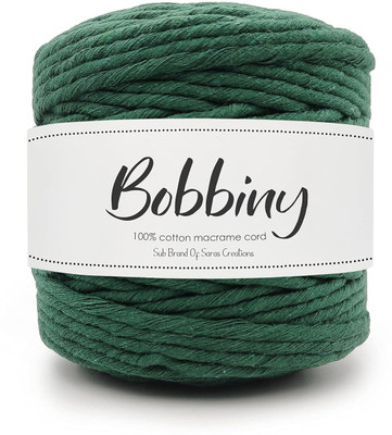 Bobbiny 4MM 10 Meter Single Strand Cotton Macrame Cord Thread for Macrame DIY