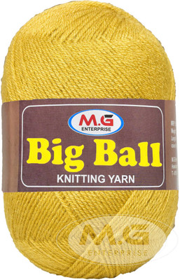 KNIT KING BIG BALL Mustard 400 gm Ball Hand knitting wool -AA Art-AAI