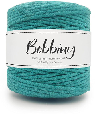 Bobbiny 4MM 50 Meter Single Strand Cotton Macrame Cord Thread for Macrame DIY
