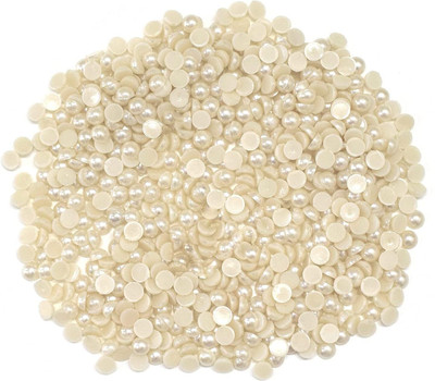 ASIAN HOBBY CRAFTS Half Round Pearl Beads (12mm, 200g) for Jewellery Making