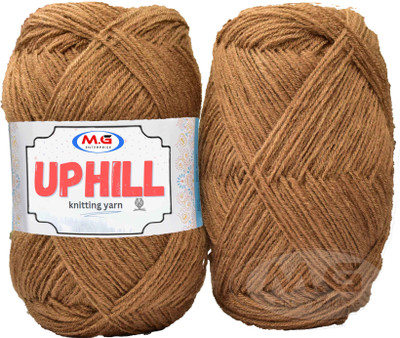 M.G Enterprise Uphill Brown 400 gms Wool Hand knitting wool- Art-AFJG