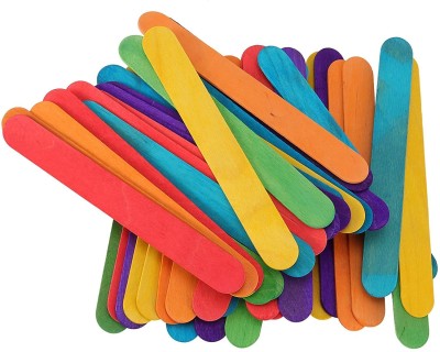 Swikaar Colourful/Multicolour Ice-Cream Sticks for Art/Craft/DIY Activities 200 PC CI14