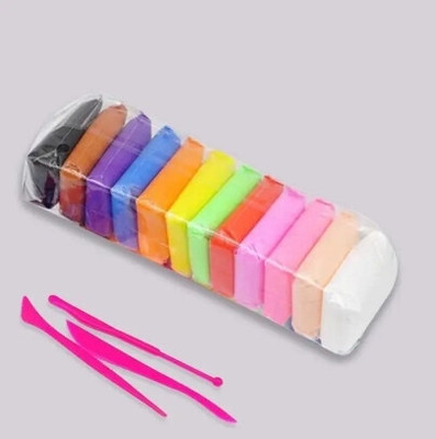 Deetarth Colourful Air Dry Clay Set, 12 Colours, Modelling Clay with Tools