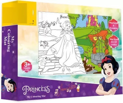 zokato My Colouring Mat snowhite Washable And Reusable Coloring Kit
