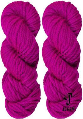 JEFFY Motu Thick Chunky Hand Knitting Best Used (Rani Shade no-12, 200 Gram)