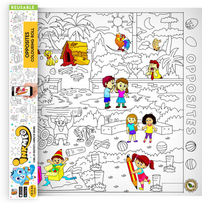 Inkmeo Reusable Opposites Colouring Roll