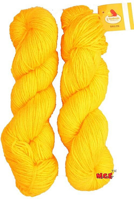 Simi Enterprise Vardhman Brilon Yellow Wool Hank Hand knitting wool thread dyed