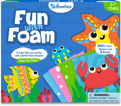 Skillmatics Art Activity - Fun with Foam Underwater Animals, Craft Kits for Kids Ages 3 to 7
