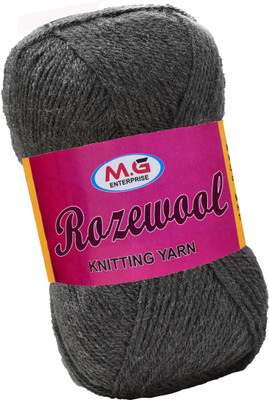 M.G Enterprise Rosewool Light Mouse Grey 400 gms Wool Ball Hand knitting wool- Art-AAFA