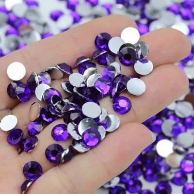 frenzy fashiion 5MM Round Shape Purpule Crystal Beads,1500 Pieces, for Art&Craft