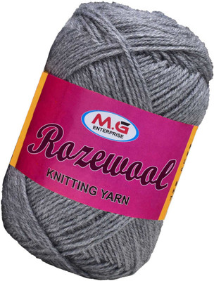 M.G Enterprise Rosewool Silver 300 gms Wool Ball Hand knitting wool- Art-FHE