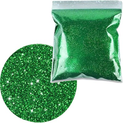 INDIKONB Dark Green Glitter Dust Powder for Art & Craft | 100g