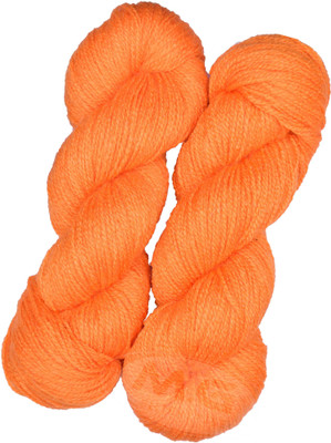 KNIT KING Vardhman Rabit Excel Orange (400 gm) Wool Hank Hand knitting wool Art-FCB