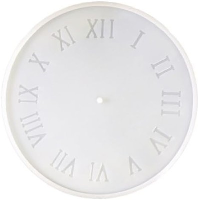 KRYTONE Roman Numerals Clock Silicone Mold Multipurpose Transparent Round Resin(10 INCH)