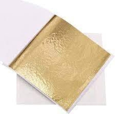 A.K COLLECTION GOLD LEAFING STUDIO LEAF.100 SHEETS 8X8CM GLIDING FOIL FOR RESIN ART.33