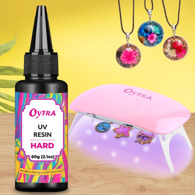 OYTRA 60Gram UV Resin Hard & Lamp Light Clear Glossy Finish for Artist & Professional