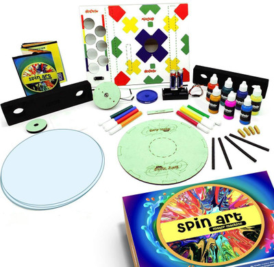 Be Cre8v Spin Art Machine DIY Kit Creative Spin & Paint Art Kit -Spinning Art Machine