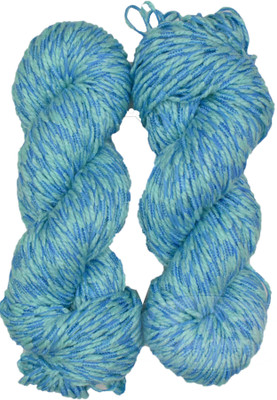 M.G Enterprise VARDHMAN Fantasy Sky Blue 200 gms Wool Hank Hand knitting wool -IB Art-ADBC