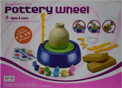 Mahi Zone Pottery Wheel Clay Pot Making Machine Game with Colors For Kids_A6