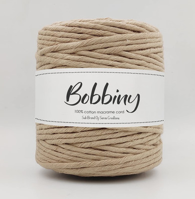 Bobbiny 4MM 100 Meter Single Strand Cotton Macrame Cord Thread for Macrame DIY
