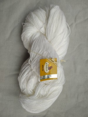 vardhman knitting yarn VARDHMAN BRILON YARN - WHITE (300 GM)