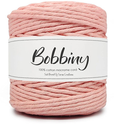 Bobbiny 4MM 100 Meter Single Strand Cotton Macrame Cord Thread for Macrame DIY