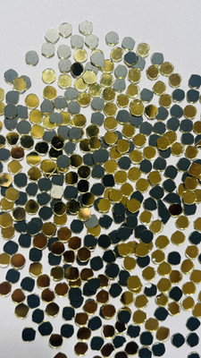 MIRROR GLASS WORLDWIDE ROUND SHAPE GOLDEN MIRROR for DIY Crafts 5MM 100GM 1700PIECE