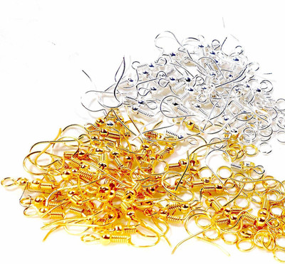AN Sunshine New_Jewellery Making Combo of Earring Hooks in Golden & Silver Finish