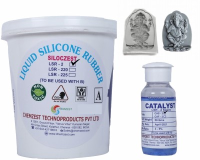 SILOCZEST LSR2 Slow Liquid Silicone Rubber for Resin Art Craft,Clay Mold Making & POP(1kg)