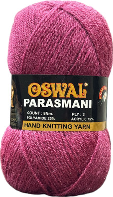 JEFFY Parasmani Wool Used with Hand Knitting (Pink Shade NO -10, 200 Gram)