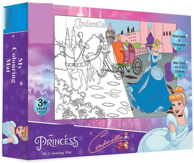zokato My Colouring Mat Cinderella Washable And Reusable Coloring Kit