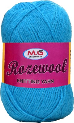 M.G Enterprise Rosewool Aqua Blue 200 gms Wool Ball Hand knitting wool- Art-FHJ