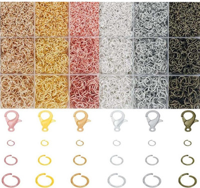 DIY Craft 100 Only Golden Light, D Hook Type Swivel Clasps Set Eye Screws Jump Rings