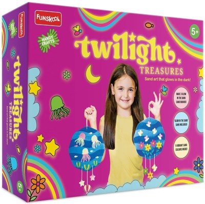 FUNSKOOL Handycrafts Twilight Treasures, Glow In The Dark Sand Art, Glow Sand Paintings