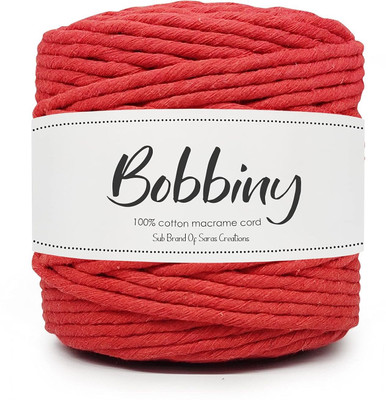 Bobbiny 4MM 10 Meter Single Strand Cotton Macrame Cord Thread for Macrame DIY