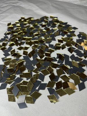 arteneer Kajukatri shape golden mirror-16 mm size- 150pcs