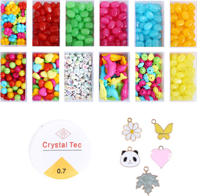 ambitieux 12 barfi beads with charms