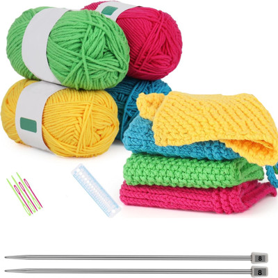 Qroof Knitting Kit for Beginners Yarn Knitting Needles Set