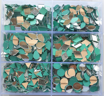 SK ART GALLERY 6 shape mirror kit for craft making (Total 1200pcs,200pcs of each shape).