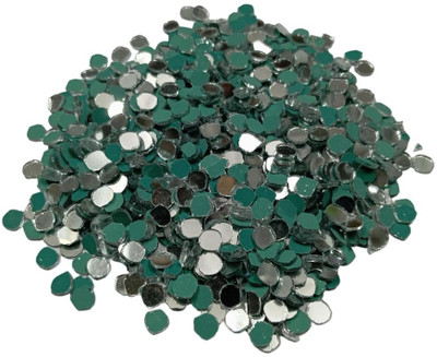 Zilzon Shisha Mirrors for Embroidery Round Mirror Shape Pack of 250 (Size 6mm)
