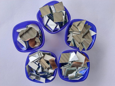 VINAYAK GALLERY Big Size Mirror kit lippan Art All Craft Work (Size=1x1 inch) (Pack Of 150Pcs)
