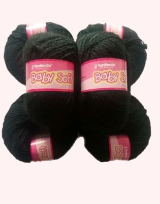 Vardhman Wool Baby Soft Wool (Black , 150 g )