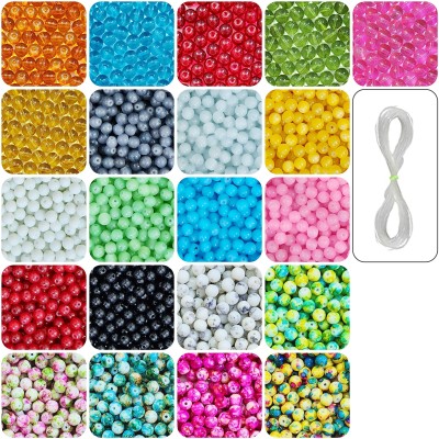 REGLET 735 Pcs Glass Beads for Jewellery Making Bracelet Necklace Kit - 525 Gram - 9