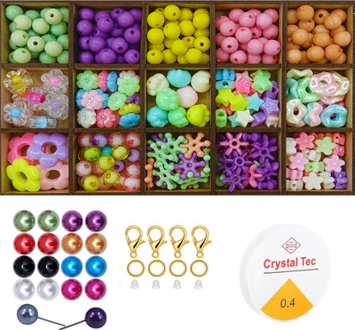 MOM'S TRUST DIY Beads for Kids Crafts Children's Jewelry Making Kit Bracelets set